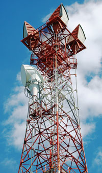Rural towers lit with fiber optic bandwidth mean high speed service beyond the city limits...